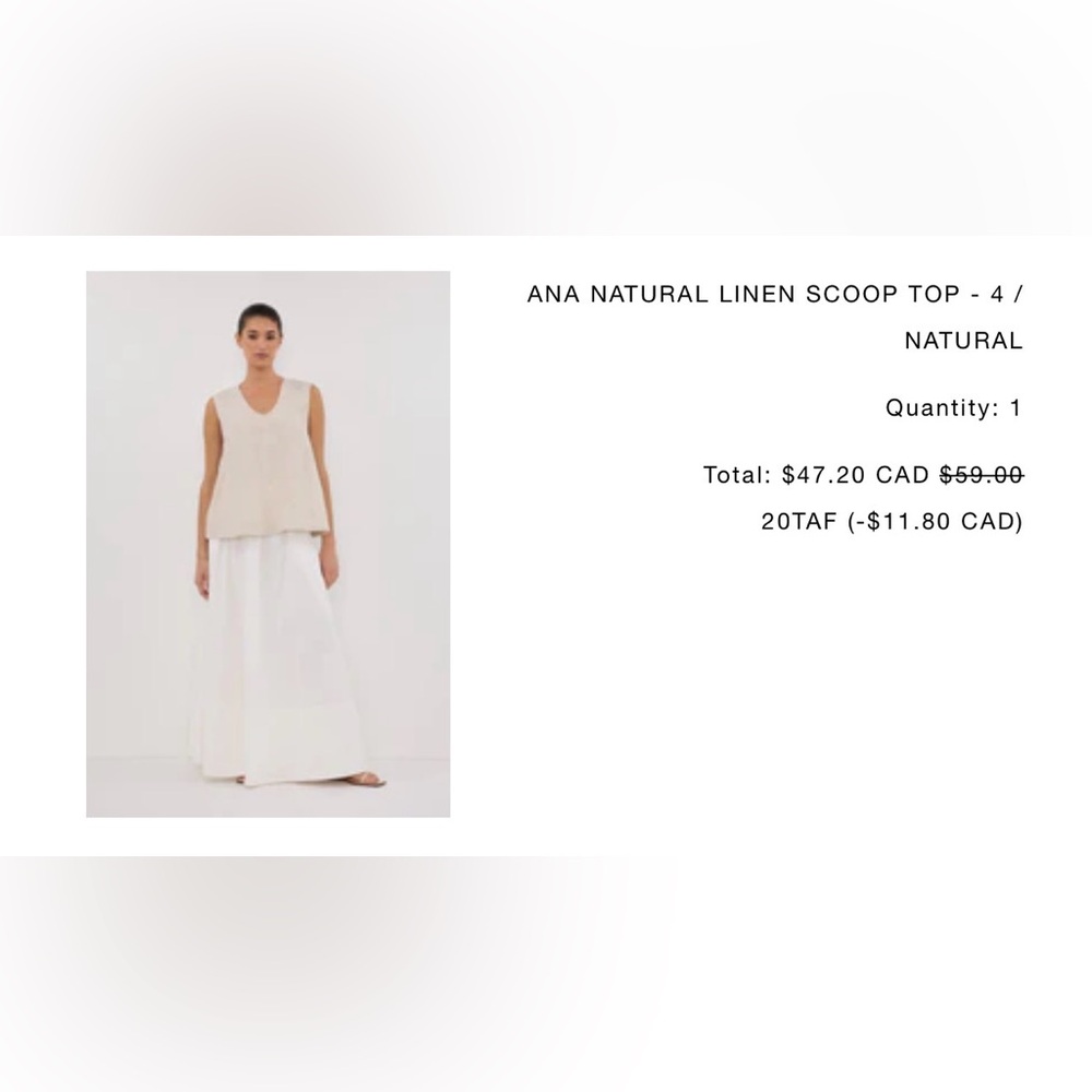 Dissh Linen top with tags